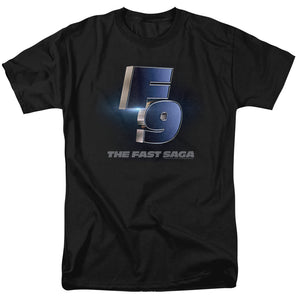 AN OFFCIALLY LICENSED FAST AND THE FURIOUS 9 F9 POSTER LOGO MEN'S REGULAR FIT T-SHIRT BLACK