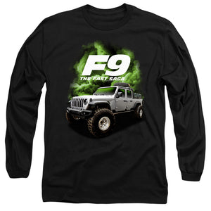 AN OFFCIALLY LICENSED FAST AND THE FURIOUS 9 TRUCK MEN'S LONG SLEEVE T-SHIRT BLACK