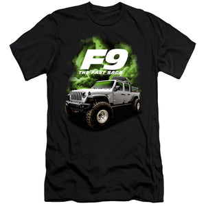 AN OFFCIALLY LICENSED FAST AND THE FURIOUS 9 TRUCK MEN'S PREMIUM SLIM FIT T-SHIRT BLACK