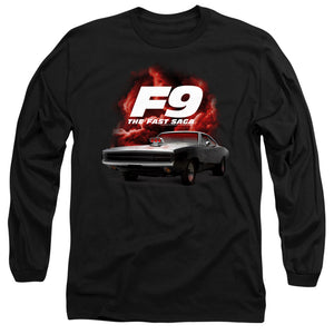 AN OFFCIALLY LICENSED FAST AND THE FURIOUS 9 CAMERO MEN'S LONG SLEEVE T-SHIRT BLACK