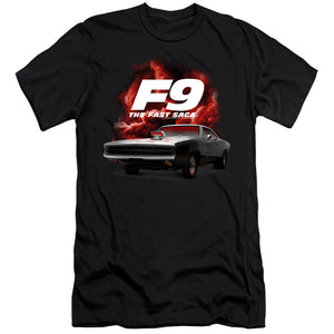 AN OFFCIALLY LICENSED FAST AND THE FURIOUS 9 CAMERO MEN'S PREMIUM SLIM FIT T-SHIRT BLACK