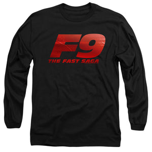 AN OFFCIALLY LICENSED FAST AND THE FURIOUS 9 F9 MAPLOGO MEN'S LONG SLEEVE T-SHIRT BLACK