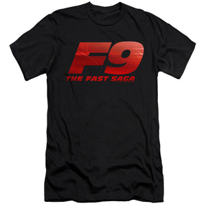AN OFFCIALLY LICENSED FAST AND THE FURIOUS 9 F9 MAPLOGO MEN'S PREMIUM SLIM FIT T-SHIRT BLACK