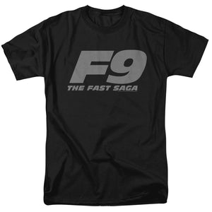 AN OFFCIALLY LICENSED FAST AND THE FURIOUS 9 F9 LOGO MEN'S REGULAR FIT T-SHIRT BLACK