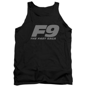 AN OFFCIALLY LICENSED FAST AND THE FURIOUS 9 F9 LOGO ADULT UNISEX TANK TOP BLACK