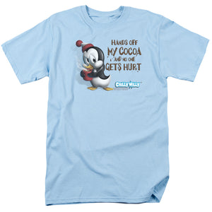 AN OFFCIALLY LICENSED CHILLY WILLY HANDS OFF MEN'S REGULAR FIT T-SHIRT LIGHT BLUE