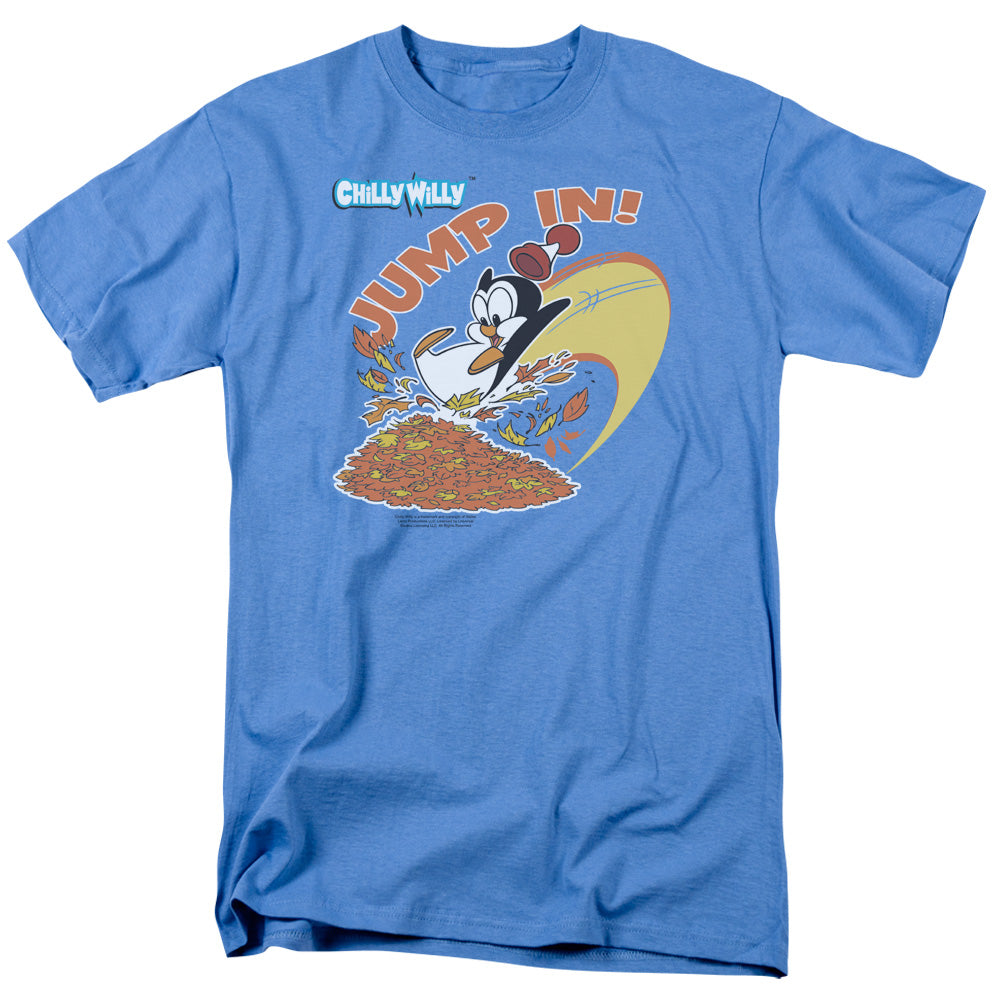 AN OFFCIALLY LICENSED CHILLY WILLY JUMP IN MEN'S REGULAR FIT T-SHIRT CAROLINA BLUE