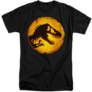 AN OFFCIALLY LICENSED JURASSIC WORLD DOMINION ICON MEN'S TALL FIT T-SHIRT BLACK