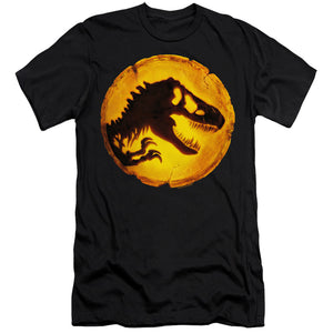AN OFFCIALLY LICENSED JURASSIC WORLD DOMINION ICON MEN'S PREMIUM SLIM FIT T-SHIRT BLACK