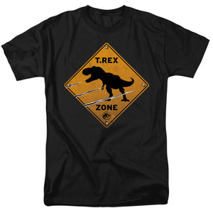 AN OFFCIALLY LICENSED JURASSIC WORLD TREX ZONE MEN'S REGULAR FIT T-SHIRT BLACK