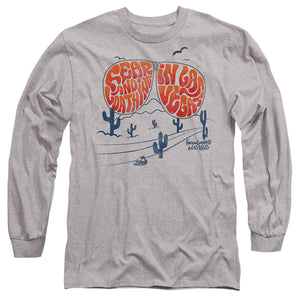AN OFFCIALLY LICENSED FEAR AND LOATHING IN LAS VEGAS GLASSES MEN'S LONG SLEEVE T-SHIRT ATHLETIC HEATHER