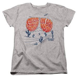 AN OFFCIALLY LICENSED FEAR AND LOATHING IN LAS VEGAS GLASSES WOMEN'S REGULAR FIT T-SHIRT ATHLETIC HEATHER