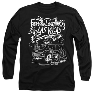 AN OFFCIALLY LICENSED FEAR AND LOATHING IN LAS VEGAS DESERT DRIVE MONO MEN'S LONG SLEEVE T-SHIRT BLACK