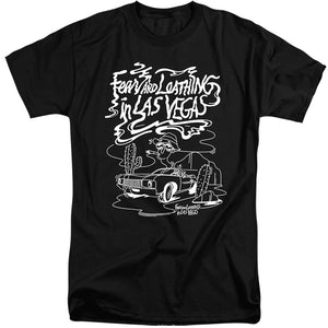 AN OFFCIALLY LICENSED FEAR AND LOATHING IN LAS VEGAS DESERT DRIVE MONO MEN'S TALL FIT T-SHIRT BLACK