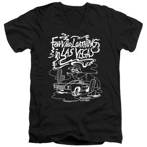 AN OFFCIALLY LICENSED FEAR AND LOATHING IN LAS VEGAS DESERT DRIVE MONO MEN'S V-NECK T-SHIRT BLACK