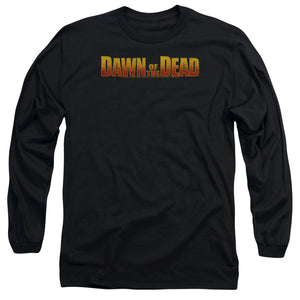 AN OFFCIALLY LICENSED DAWN OF THE DEAD DAWN LOGO MEN'S LONG SLEEVE T-SHIRT BLACK