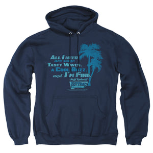 AN OFFCIALLY LICENSED FAST TIMES RIDGEMONT HIGH ALL I NEED ADULT UNISEX PULLOVER HOODIE NAVY
