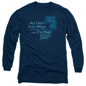 AN OFFCIALLY LICENSED FAST TIMES RIDGEMONT HIGH ALL I NEED MEN'S LONG SLEEVE T-SHIRT NAVY