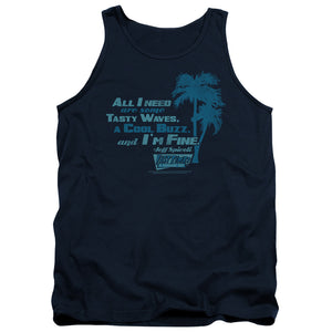 AN OFFCIALLY LICENSED FAST TIMES RIDGEMONT HIGH ALL I NEED ADULT UNISEX TANK TOP NAVY