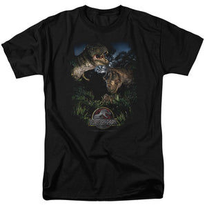 AN OFFCIALLY LICENSED JURASSIC PARK HAPPY FAMILY MEN'S REGULAR FIT T-SHIRT BLACK