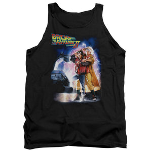 AN OFFCIALLY LICENSED BACK TO THE FUTURE II POSTER ADULT UNISEX TANK TOP BLACK
