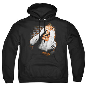 AN OFFCIALLY LICENSED HALLOWEEN III PUMPKIN MASK ADULT UNISEX PULLOVER HOODIE BLACK