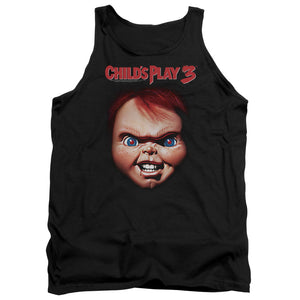 AN OFFCIALLY LICENSED CHILDS PLAY 3 CHUCKY ADULT UNISEX TANK TOP BLACK