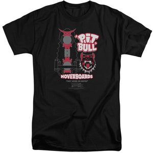AN OFFCIALLY LICENSED BACK TO THE FUTURE II PIT BULL MEN'S TALL FIT T-SHIRT BLACK
