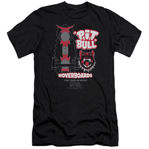 AN OFFCIALLY LICENSED BACK TO THE FUTURE II PIT BULL MEN'S PREMIUM SLIM FIT T-SHIRT BLACK