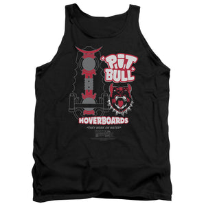 AN OFFCIALLY LICENSED BACK TO THE FUTURE II PIT BULL ADULT UNISEX TANK TOP BLACK