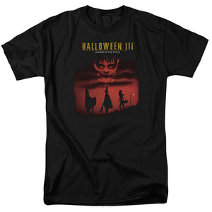 AN OFFCIALLY LICENSED HALLOWEEN III SEASON OF THE WITCH MEN'S REGULAR FIT T-SHIRT BLACK