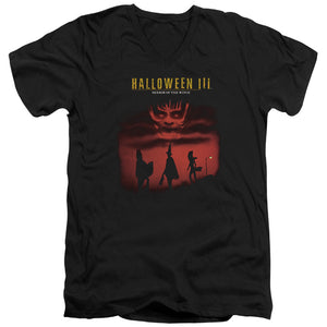 AN OFFCIALLY LICENSED HALLOWEEN III SEASON OF THE WITCH MEN'S V-NECK T-SHIRT BLACK