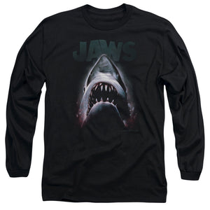 AN OFFCIALLY LICENSED JAWS TERROR IN THE DEEP MEN'S LONG SLEEVE T-SHIRT BLACK