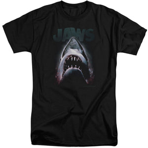 AN OFFCIALLY LICENSED JAWS TERROR IN THE DEEP MEN'S TALL FIT T-SHIRT BLACK