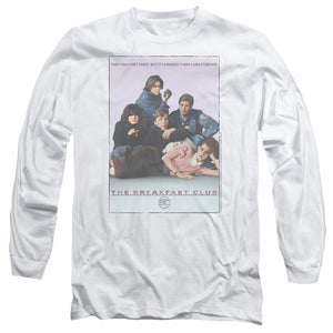 AN OFFCIALLY LICENSED BREAKFAST CLUB BC POSTER MEN'S LONG SLEEVE T-SHIRT WHITE