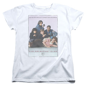 AN OFFCIALLY LICENSED BREAKFAST CLUB BC POSTER WOMEN'S REGULAR FIT T-SHIRT WHITE