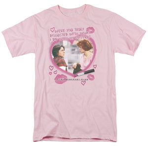 AN OFFCIALLY LICENSED BREAKFAST CLUB LIPSTICK MEN'S REGULAR FIT T-SHIRT PINK