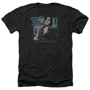AN OFFCIALLY LICENSED BREAKFAST CLUB BAD MEN'S HEATHER T-SHIRT CHARCOAL