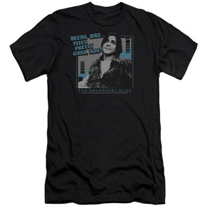 AN OFFCIALLY LICENSED BREAKFAST CLUB BAD MEN'S PREMIUM SLIM FIT T-SHIRT BLACK