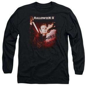 AN OFFCIALLY LICENSED HALLOWEEN II NIGHTMARE MEN'S LONG SLEEVE T-SHIRT BLACK