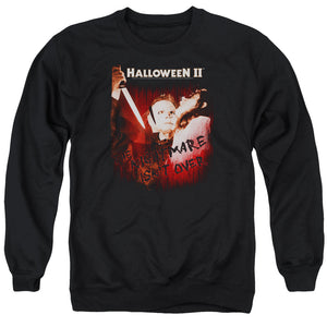 AN OFFCIALLY LICENSED HALLOWEEN II NIGHTMARE ADULT UNISEX CREWNECK SWEATSHIRT BLACK