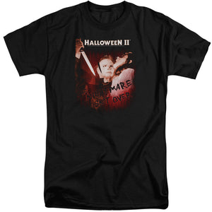 AN OFFCIALLY LICENSED HALLOWEEN II NIGHTMARE MEN'S TALL FIT T-SHIRT BLACK