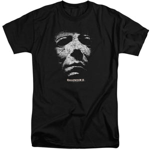AN OFFCIALLY LICENSED HALLOWEEN II MASK MEN'S TALL FIT T-SHIRT BLACK