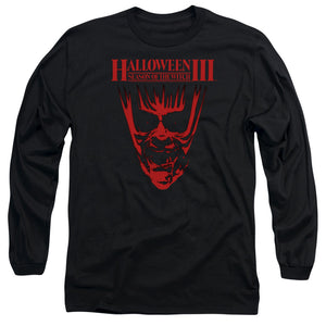 AN OFFCIALLY LICENSED HALLOWEEN III TITLE MEN'S LONG SLEEVE T-SHIRT BLACK