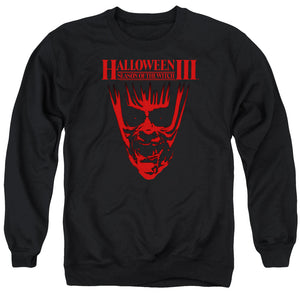 AN OFFCIALLY LICENSED HALLOWEEN III TITLE ADULT UNISEX CREWNECK SWEATSHIRT BLACK