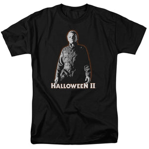 AN OFFCIALLY LICENSED HALLOWEEN II MICHAEL MYERS MEN'S REGULAR FIT T-SHIRT BLACK
