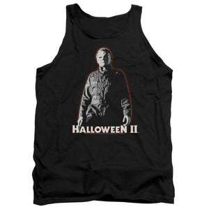 AN OFFCIALLY LICENSED HALLOWEEN II MICHAEL MYERS ADULT UNISEX TANK TOP BLACK