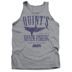 AN OFFCIALLY LICENSED JAWS QUINTS ADULT UNISEX TANK TOP ATHLETIC HEATHER