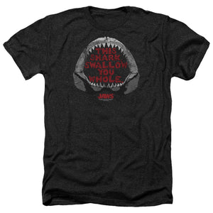 AN OFFCIALLY LICENSED JAWS THIS SHARK MEN'S HEATHER T-SHIRT CHARCOAL