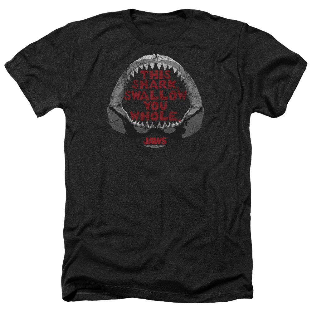 AN OFFCIALLY LICENSED JAWS THIS SHARK MEN'S HEATHER T-SHIRT CHARCOAL